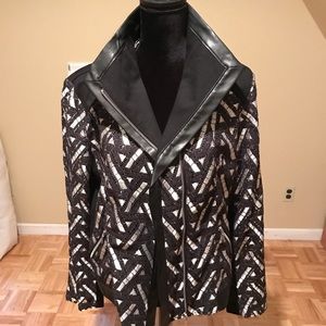 INC BLACK AND WHITE JACKET!